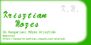 krisztian mozes business card